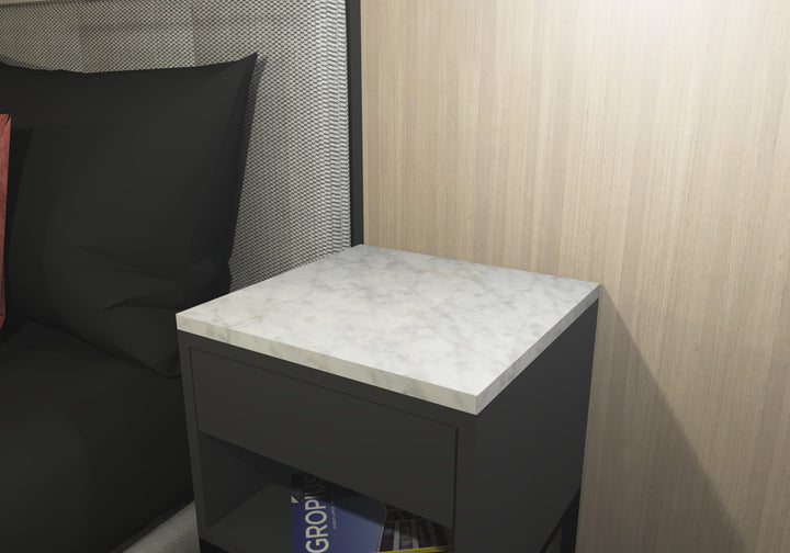 Marmor-Abdeckplatte IKEA-Nachttisch