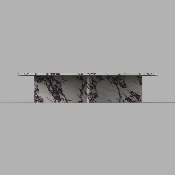 FLAT L Couchtisch aus echtem Marmor