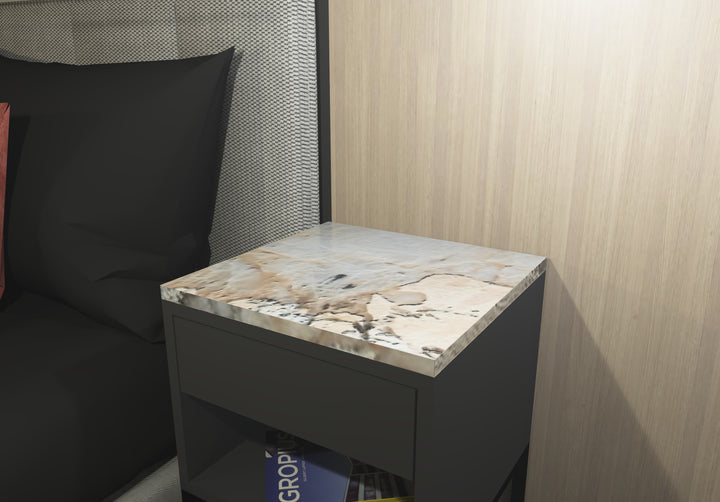 Marmor-Abdeckplatte IKEA-Nachttisch
